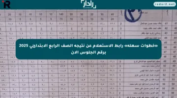 «خطوات سهلة» رابط الاستعلام عن نتيجة الصف الرابع الابتدائي 2025 برقم الجلوس الآن